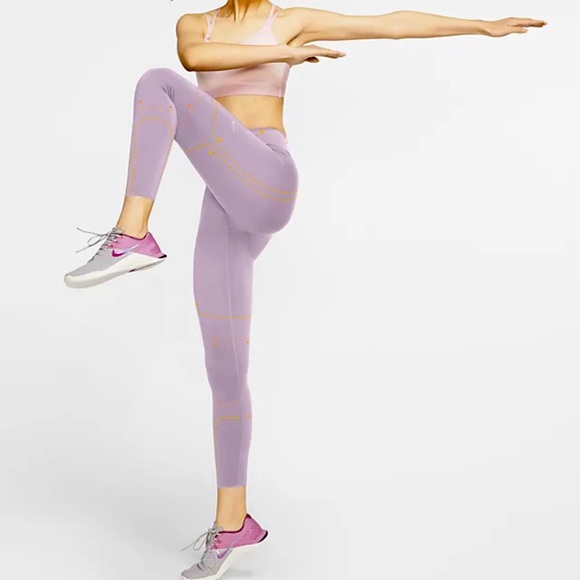 nike neon stud training tights